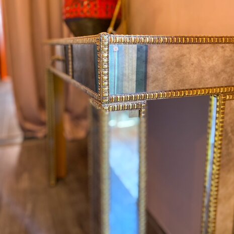 Set vintage Venetiaanse mozaïek spiegel en kaptafel | Sprinkelhop