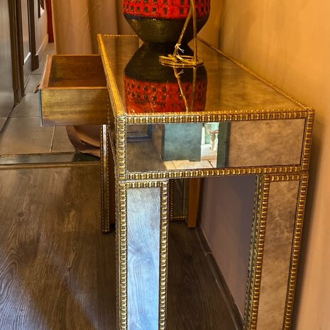 Set vintage Venetiaanse mozaïek spiegel en kaptafel | Sprinkelhop
