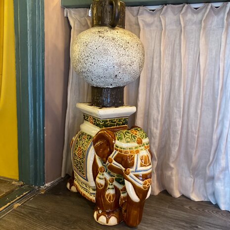 Vintage plantentafel olifant  keramiek | Sprinkelhop