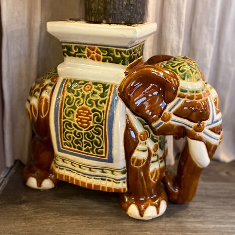 Vintage plantentafel olifant  keramiek | Sprinkelhop