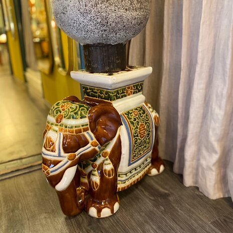 Vintage plantentafel olifant  keramiek | Sprinkelhop