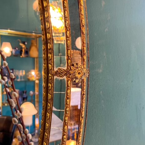 Vintage Venetiaanse mozaïekspiegel rechthoekig met rondingen | Sprinkelhop