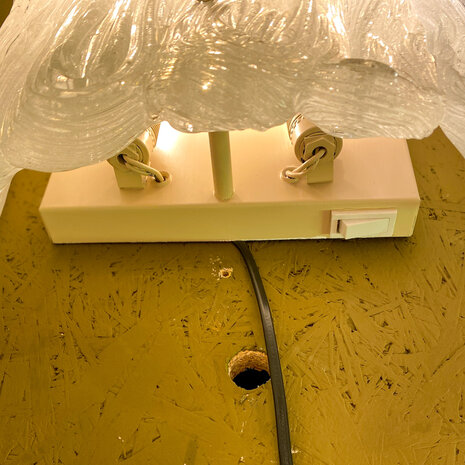 Vintage Hillebrand wandlamp muranoglas | Sprinkelhop