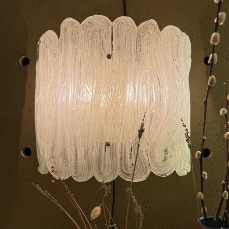 Vintage Hillebrand Murano ijsglazen wandlamp  | Sprinkelhop