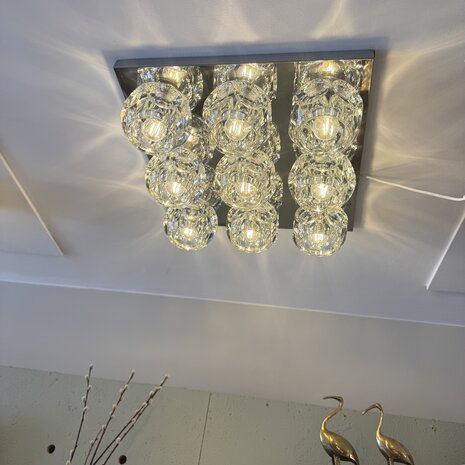Peill & Putzler XL space age plafondlamp chroom met glas | Sprinkelhop