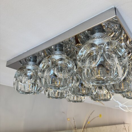 Peill & Putzler XL space age plafondlamp chroom met glas | Sprinkelhop