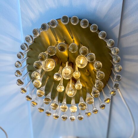 Vintage teardrop plafondlamp messing | Sprinkelhop