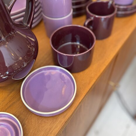 Melitta Stockholm vintage servies paars 22-delig | Sprinkelhop