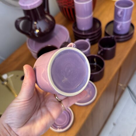 Melitta Stockholm vintage servies paars 22-delig | Sprinkelhop