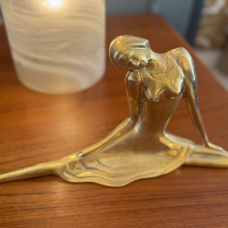 Art nouveau beeld messing ballerina | Sprinkelhop