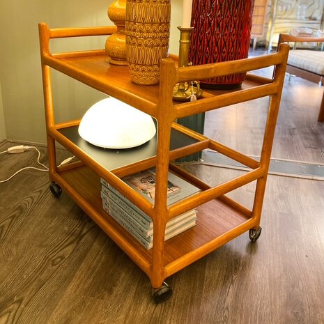 Vintage bar cart Silkenborg Denmark teak | Sprinkelhop
