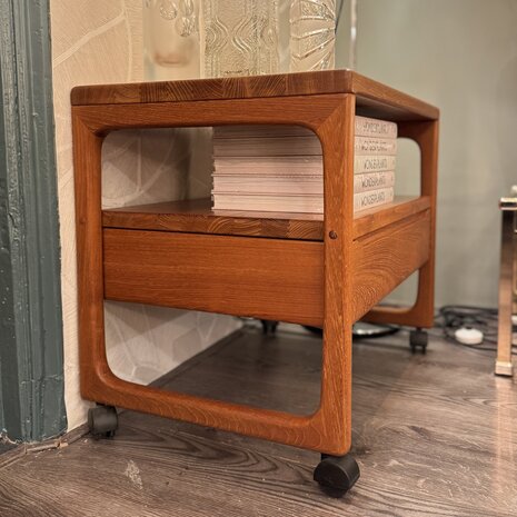 Deense teak houten trolley bar cart BR Møbler Gelsted | Sprinkelhop