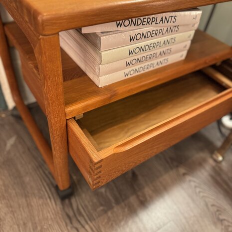 Deense teak houten trolley bar cart BR Møbler Gelsted | Sprinkelhop