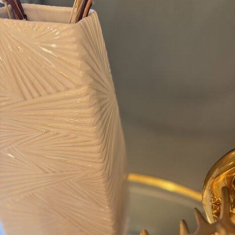 West Germany vaas U Keramik wit groot 1218/45 | Sprinkelhop