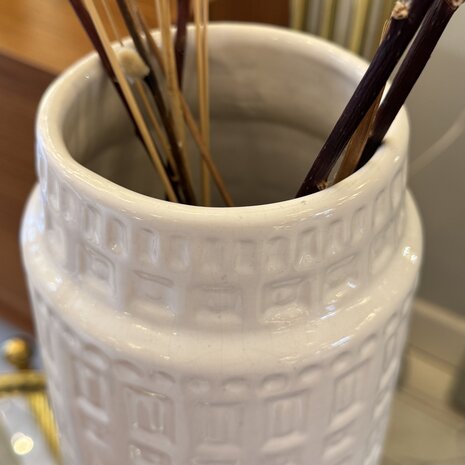 Vintage Scheurich West Germany Inka vaas 260-40 wit| Sprinkelhop