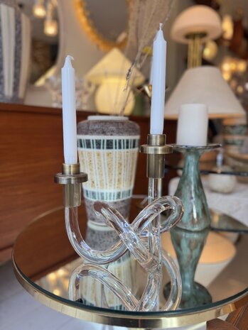 Dorothy Thorpe dubbele plexiglazen Pretzel kandelaar | Sprinkelhop