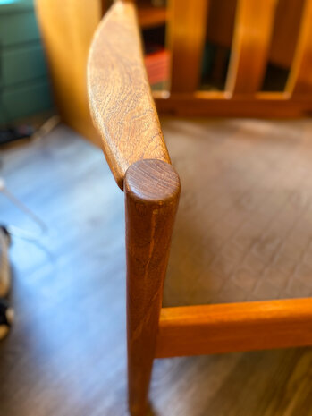 Vintage Deense teak houten fauteuil Dyrlund 1960s | Sprinkelhop