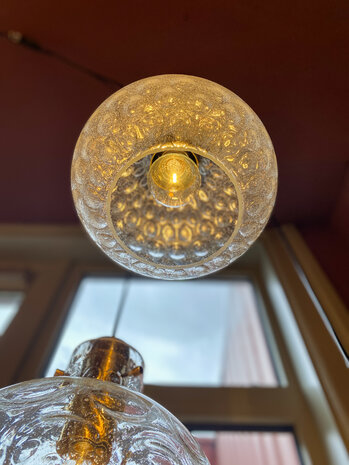 Messing Glashutte Limburg hanglamp space age cirkels 1970s klein | Sprinkelhop