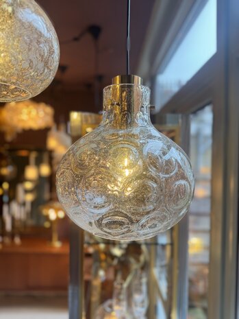 Messing Glashutte Limburg hanglamp space age cirkels 1970s | Sprinkelhop