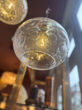 Messing Glashutte Limburg hanglamp space age cirkels 1970s | Sprinkelhop