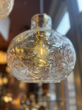 Messing Glashutte Limburg hanglamp space age cirkels 1970s | Sprinkelhop