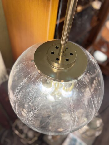  Doria Big Ball kristalglazen hanglamp messing | Sprinkelhop