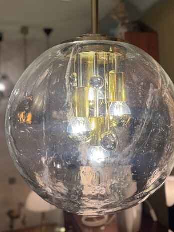  Doria Big Ball kristalglazen hanglamp messing | Sprinkelhop