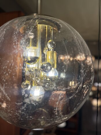  Doria Big Ball kristalglazen hanglamp messing | Sprinkelhop