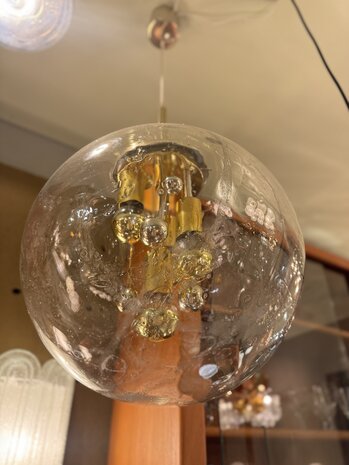  Doria Big Ball kristalglazen hanglamp messing | Sprinkelhop