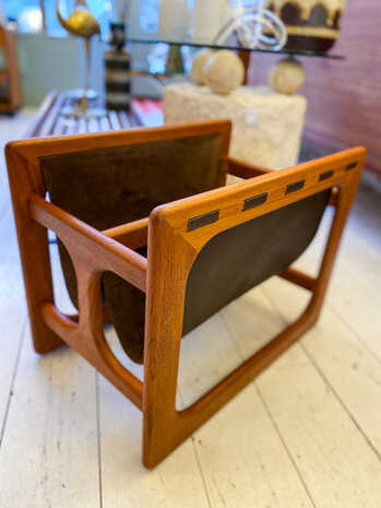 Aksel Kjersgaard Deens design teakhouten tijdschriftenhouder lectuurbak | Sprinkelhop 