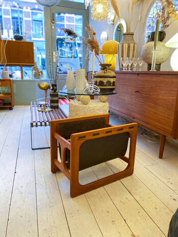 Aksel Kjersgaard Deens design teakhouten tijdschriftenhouder lectuurbak | Sprinkelhop 