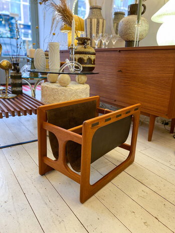 Aksel Kjersgaard Deens design teakhouten tijdschriftenhouder lectuurbak | Sprinkelhop 