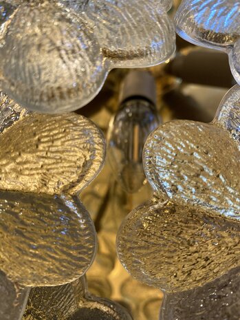 Vintage Ernst Palme plafondlamp bloemen met messing | Sprinkelhop