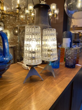 Set vintage tafellampjes nachtlampjes 1950s | Sprinkelhop