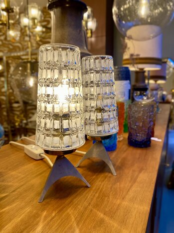 Set vintage tafellampjes nachtlampjes 1950s | Sprinkelhop