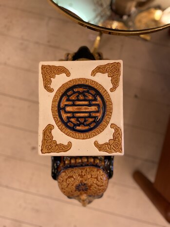 Vintage plantentafel olifant  keramiek blauw | Sprinkelhop