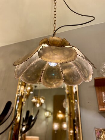 Svend Aage Holm S&oslash;rensen messing flower hanglamp 1960| Sprinkelhop