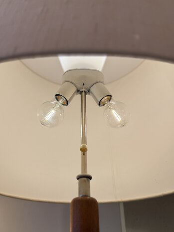 Vintage teak vloerlamp Domus 1970s in hoogte verstelbaar | Sprinkelhop