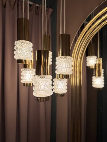 Vintage-Cascade-messing-glazen-hanglamp-Leclaire-Sch&auml;fer-1960s