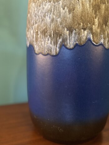 Grote vintage West Germany vaas blauw | Sprinkelhop
