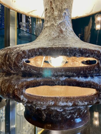 Vintage retro keramieken West Germany tafellamp vloerlamp 1970s  | Sprinkelhop