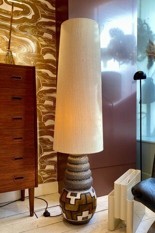 Vintage retro keramieken West Germany vloerlamp 1970s  | Sprinkelhop