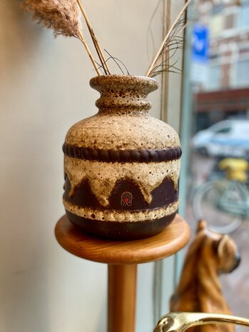 Vintage West Germany vaas Pan Keramik Fat Lava | Sprinkelhop