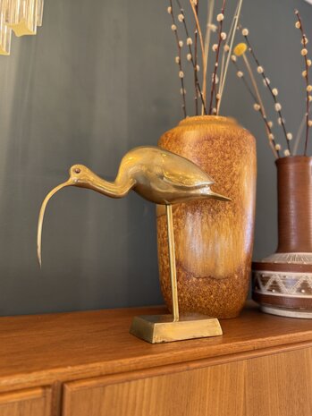 Vintage messing wulp ibis beeld  | Sprinkelhop
