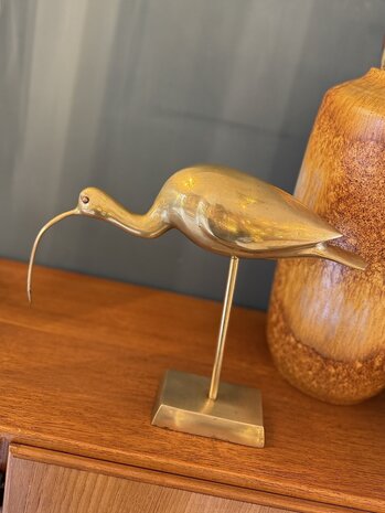 Vintage messing wulp ibis beeld  | Sprinkelhop