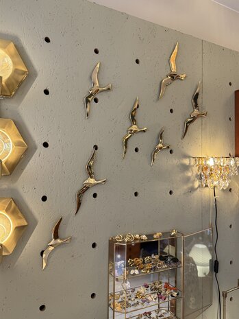 Messing vogel zwaluw zeemeeuw voor aan de wand | Sprinkelhop