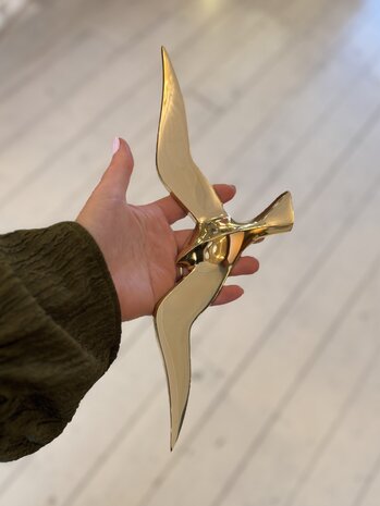 Messing vogel zwaluw zeemeeuw voor aan de wand | Sprinkelhop