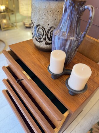 Vintage Deense teak houten ladekast | Sprinkelhop