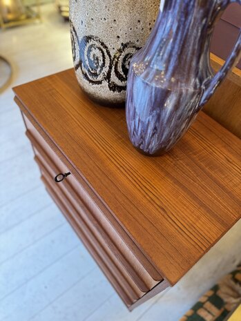 Vintage Deense teak houten ladekast