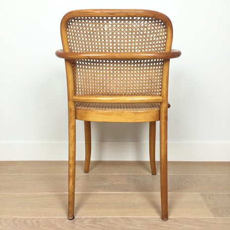 Vintage webbing Praag stoel Bentwood 811 voor Thonet